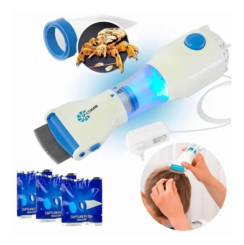 Peine Eléctrico Aspiradora Para Piojos